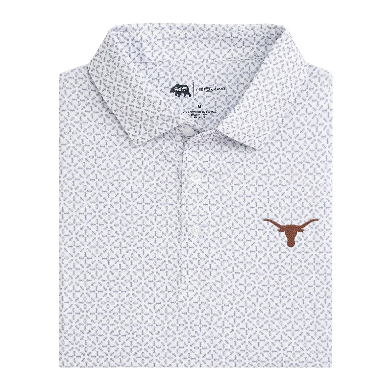 Texas Gameday Printed Performance Polo - White