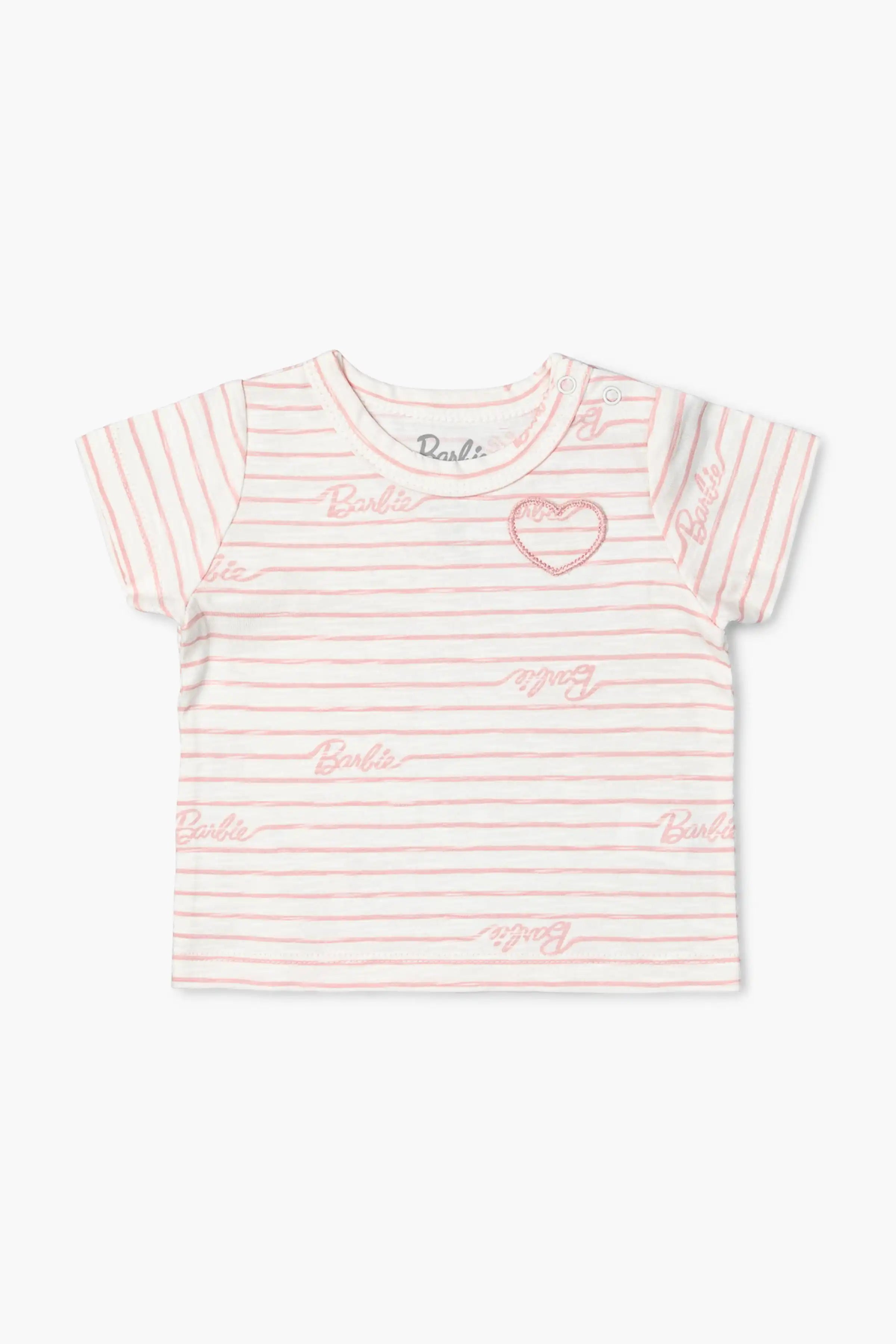 SALE - Short Sleeve Heart Pocket Tee_Barbie™ Stripe